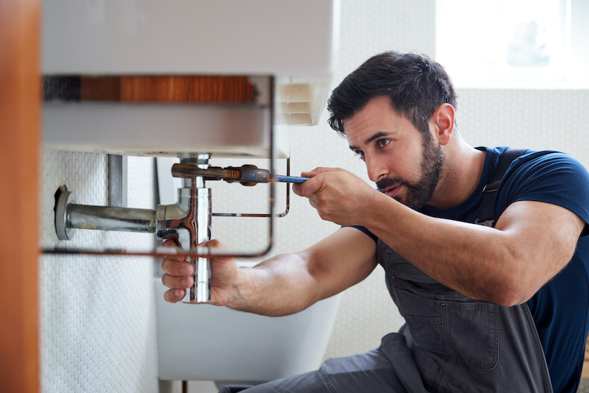 repairing sink