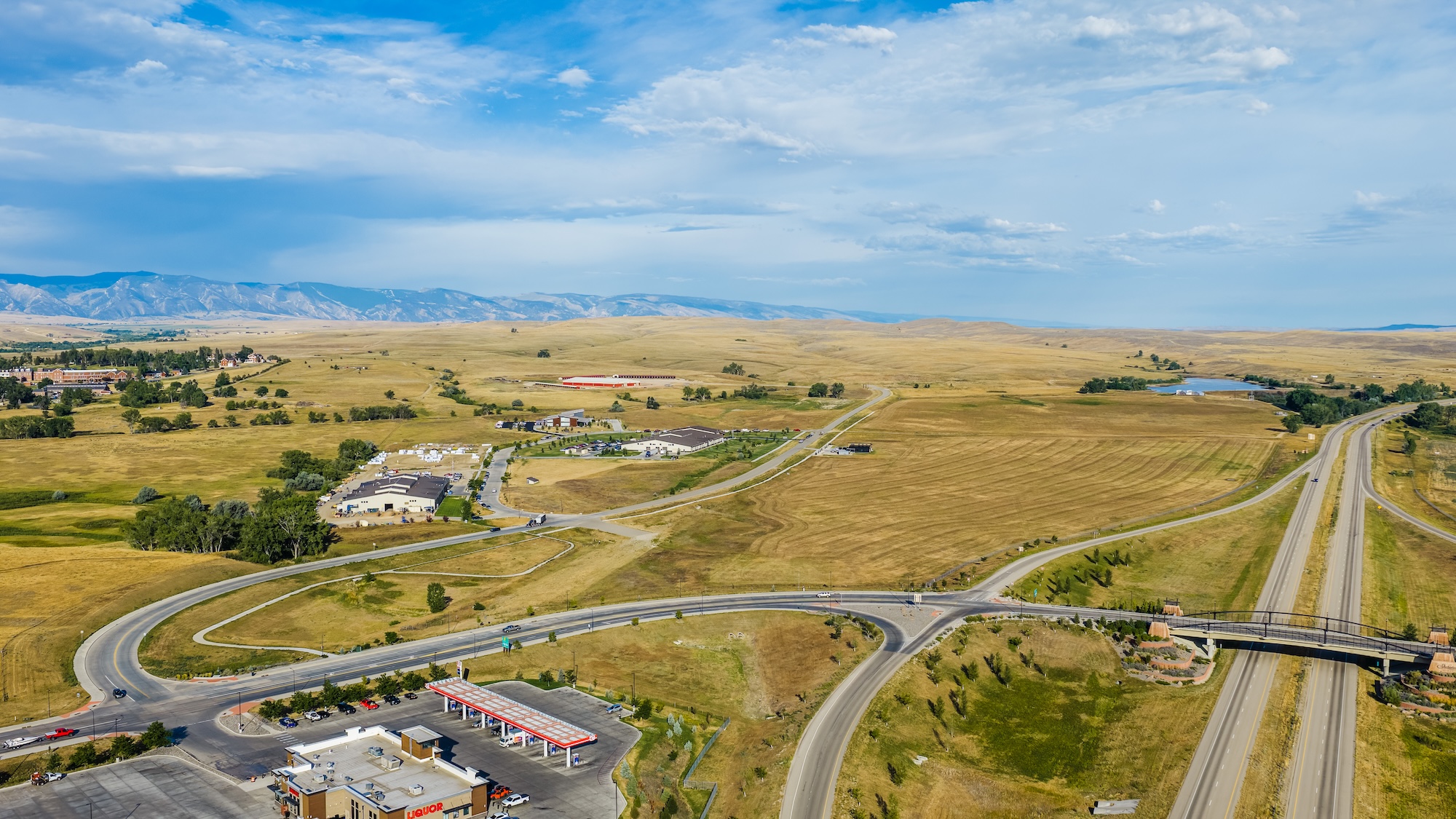 Wide aerial view of Eagle View Lot 1