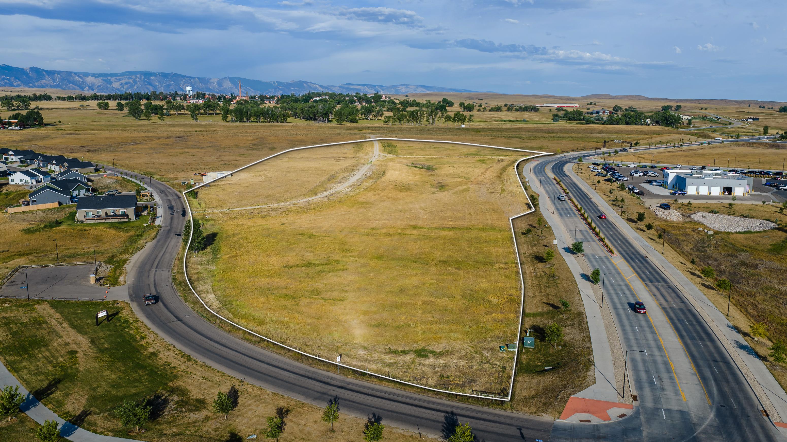 Aerial view of Yellowtail Lot 5 and the surrounding Wrench Ranch development
